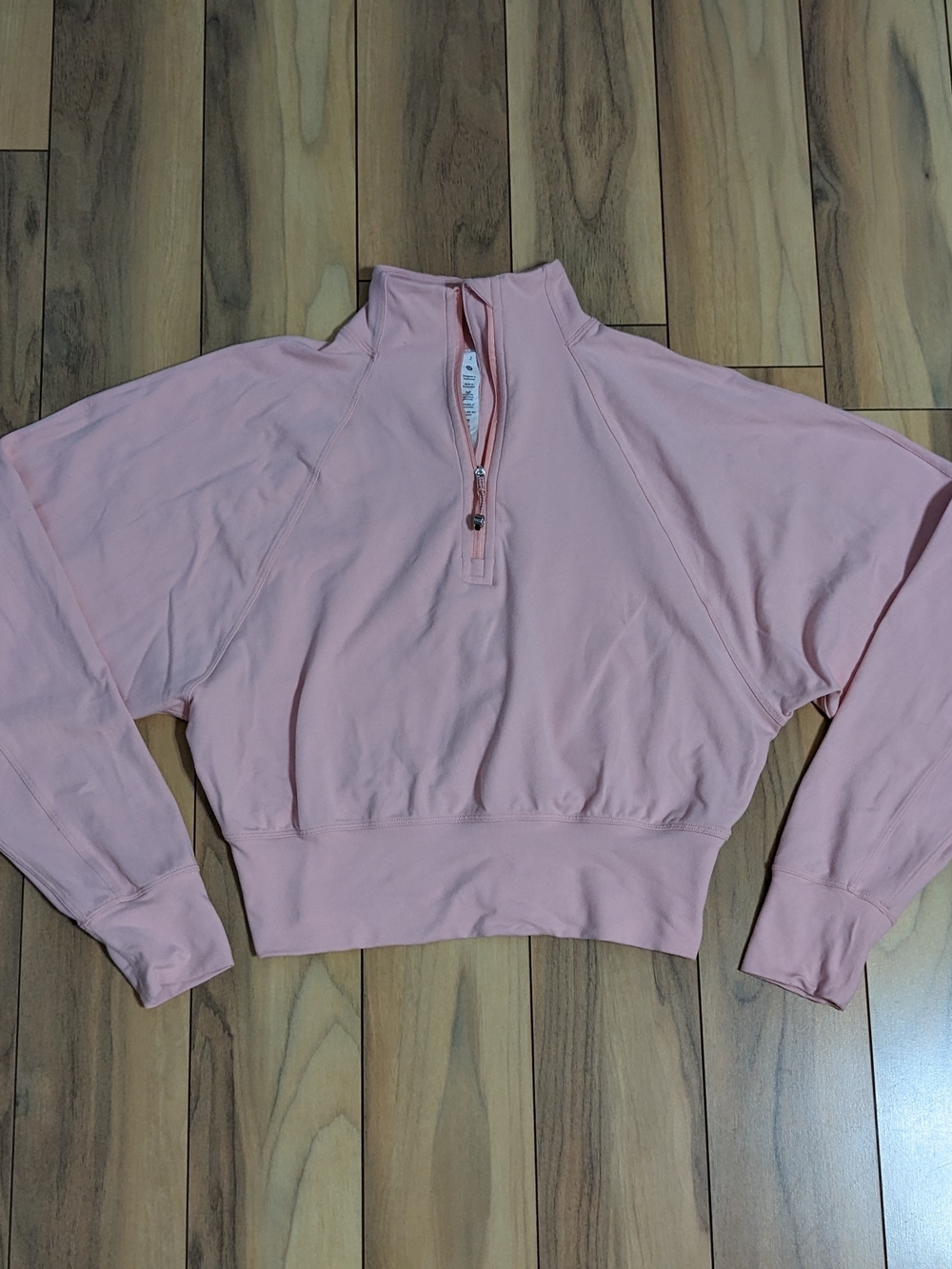 EUC! Lululemon Ready To Rulu Half Zip Pullover Top Light Pink Size 2